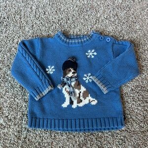 HARTSTRINGS by Kitestrings Boys Winter Dog Sweater Size 6-9 months